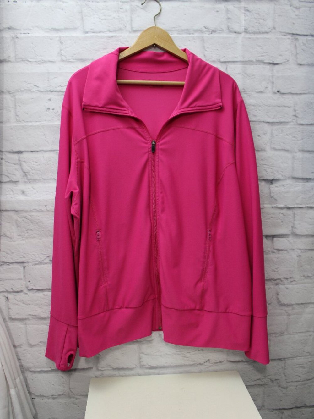 Xersion Performance Hot Pink Full Zip Lightweight Spring Activewear Jacket FLAW